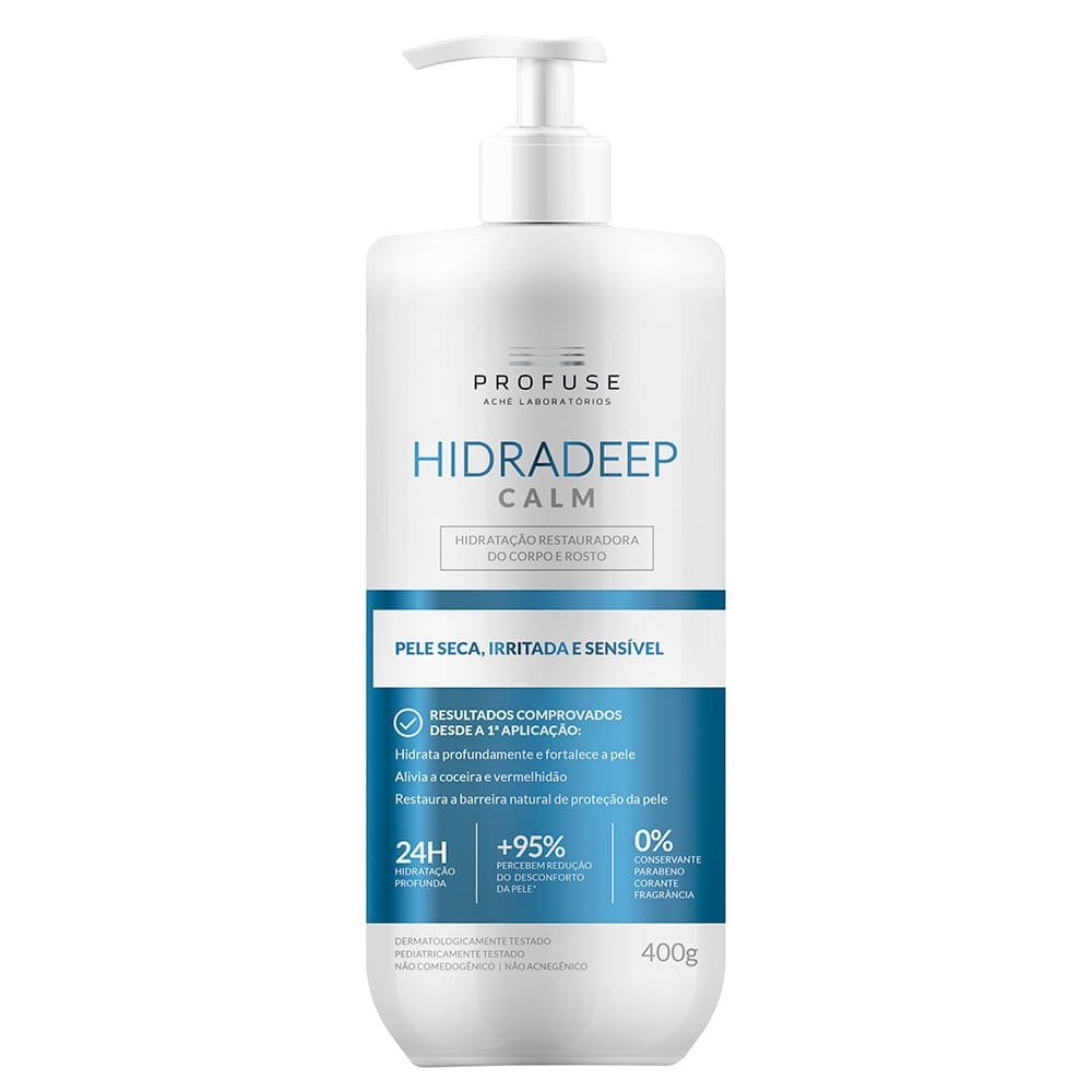 Hidradeep Calm Profuse Loção Hidratante Corporal e Facial 400g