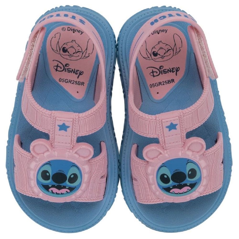 Sandália Disney Stitch Puff Bag 23224 - Azul/Rosa