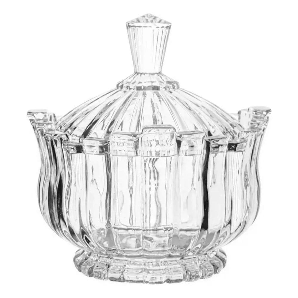 Potiche Bomboniere de Vidro Milan 900ml P/ Decoração e Armazenamento