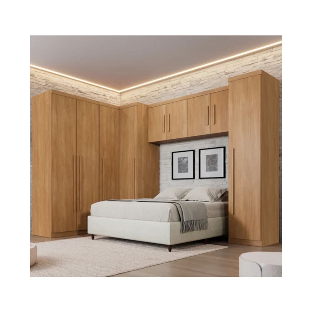 Dormitório Modulado Dallas Cinamomo - Benetil Móveis