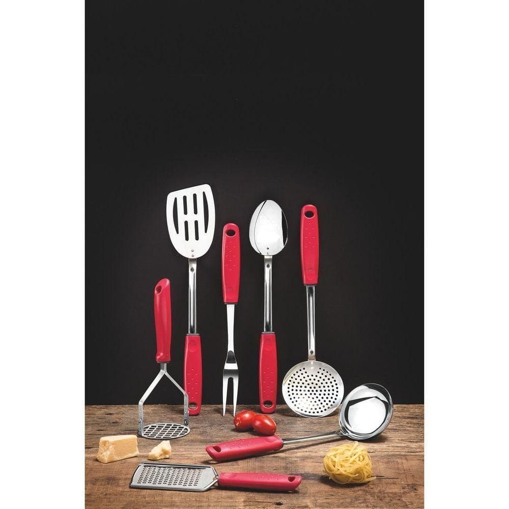 Garfo Trinchante Tramontina Utilitá Em Aço Inox Com Cabo De Polipropileno Vermelho Tramontina