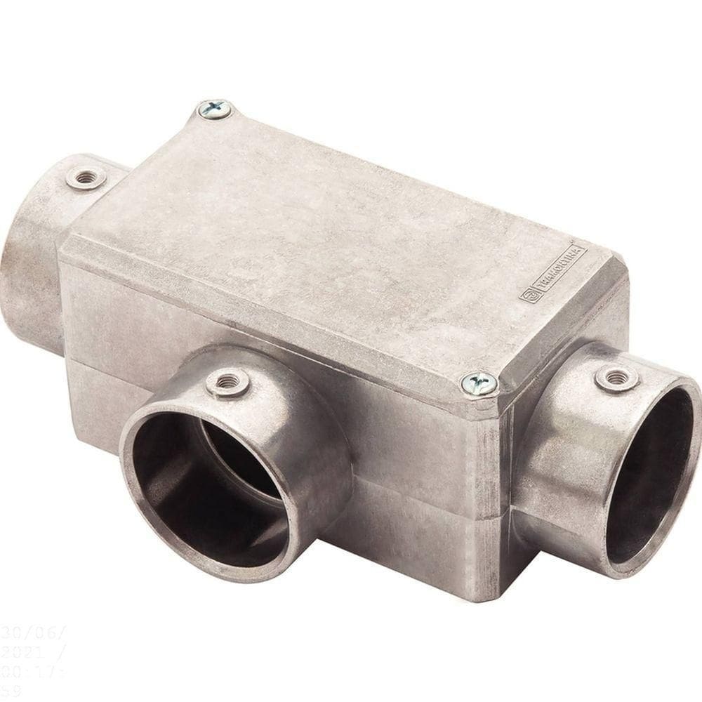 Condulete Fixo 1.1/4” Tipo ”t” - Com Tampa / Sem Rosca / Sem Pintura Tramontina