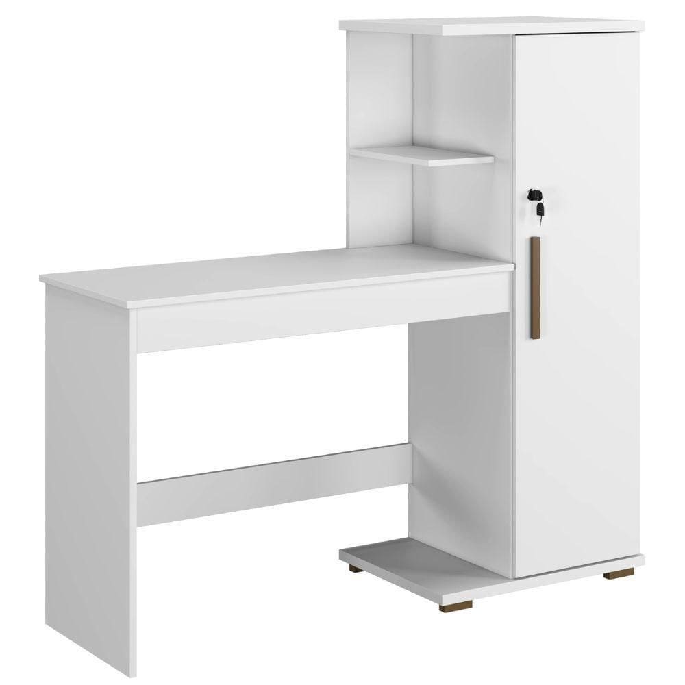 Escrivaninha Savana 1 Porta Branco Arte Móveis