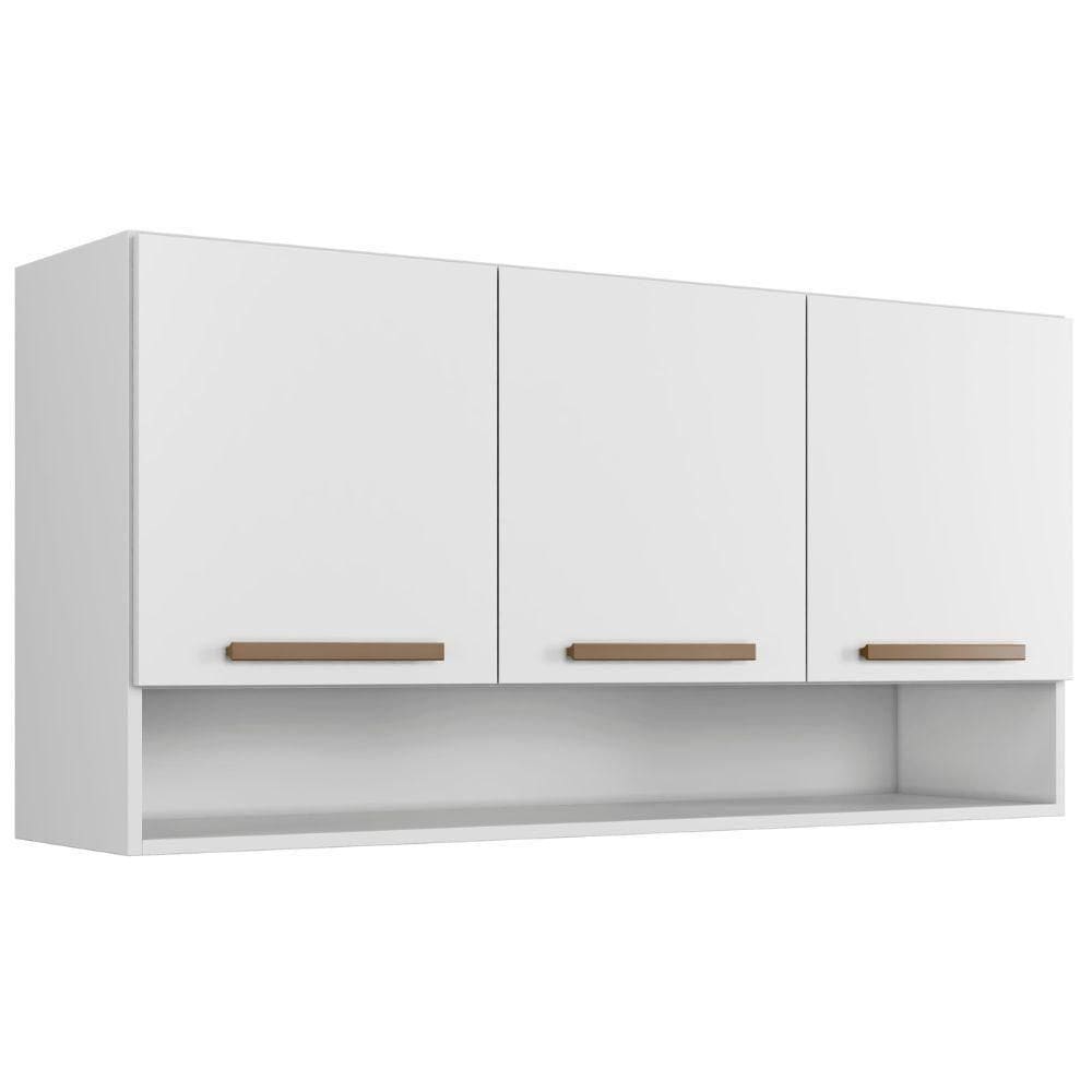 Armário Aéreo New 3 Portas Branco Arte Móveis