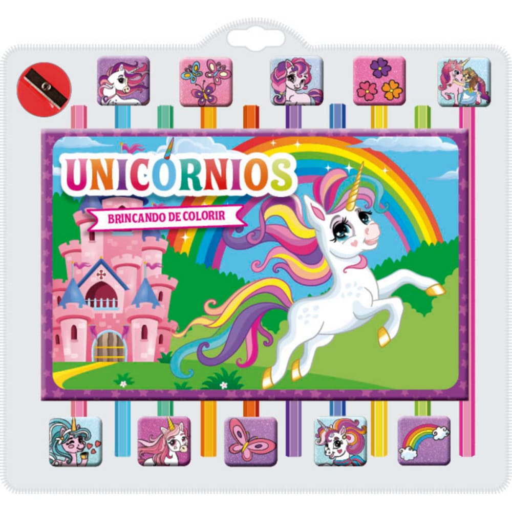 Unicórnios Brincando de Colorir