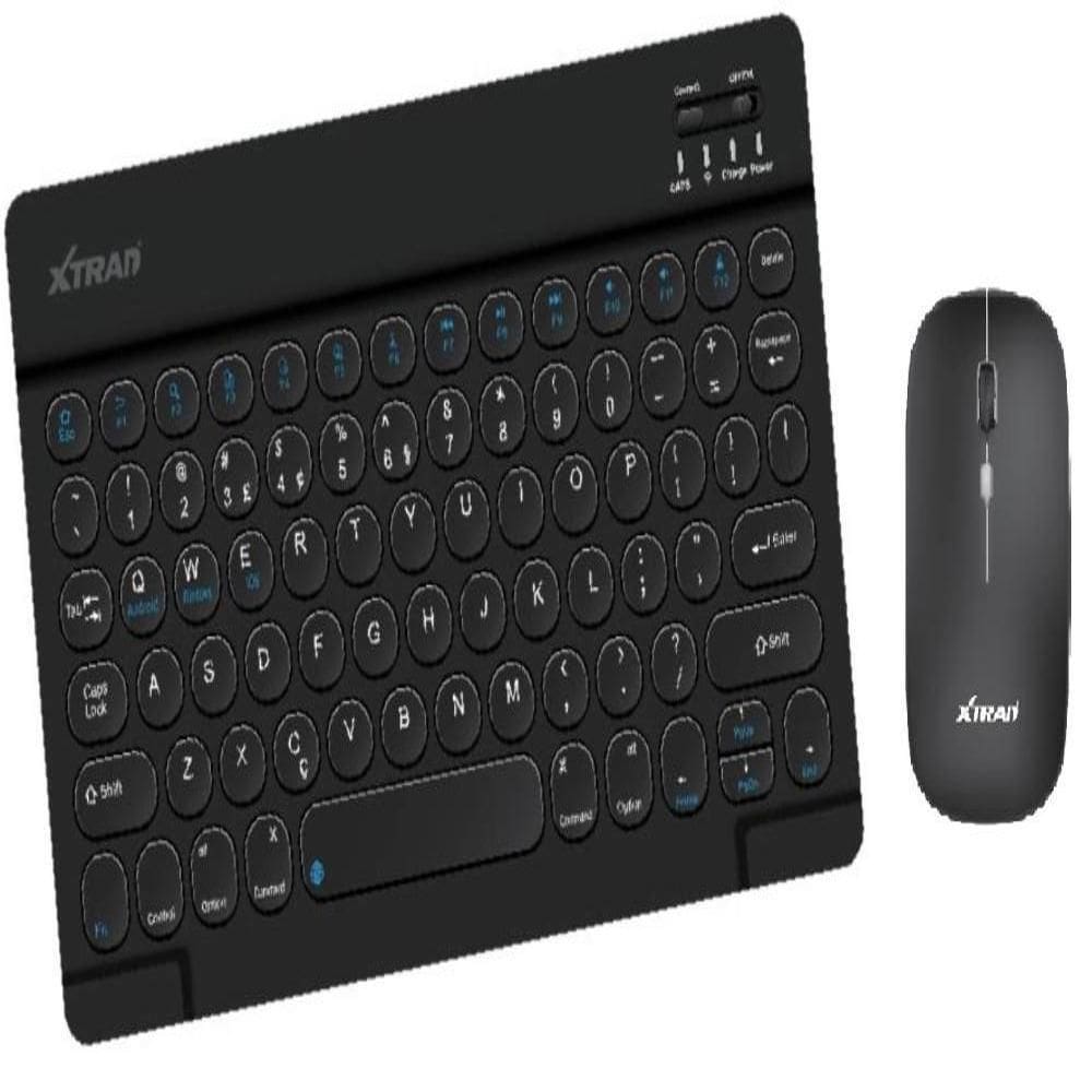Kit Teclado e Mouse Bluetooth 5.2 Utra Fino Compatível Com Pc Android Preto