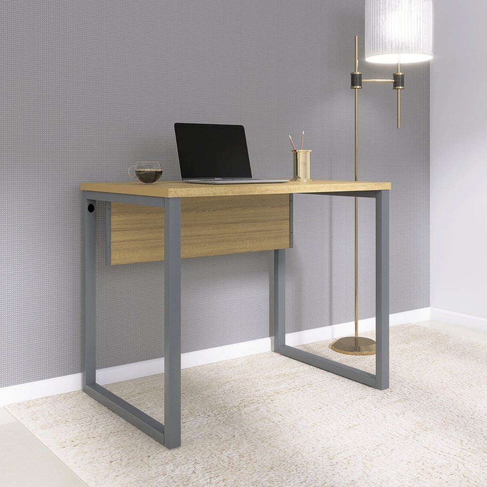 Mesa para Escritório Industrial 90cm P25 Samba/Grafito