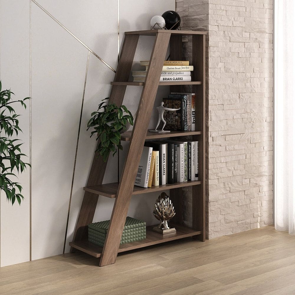 Estante Escada Multiuso para Livros 5 Prateleiras 134cm X 81,8cm Industrial Charuto