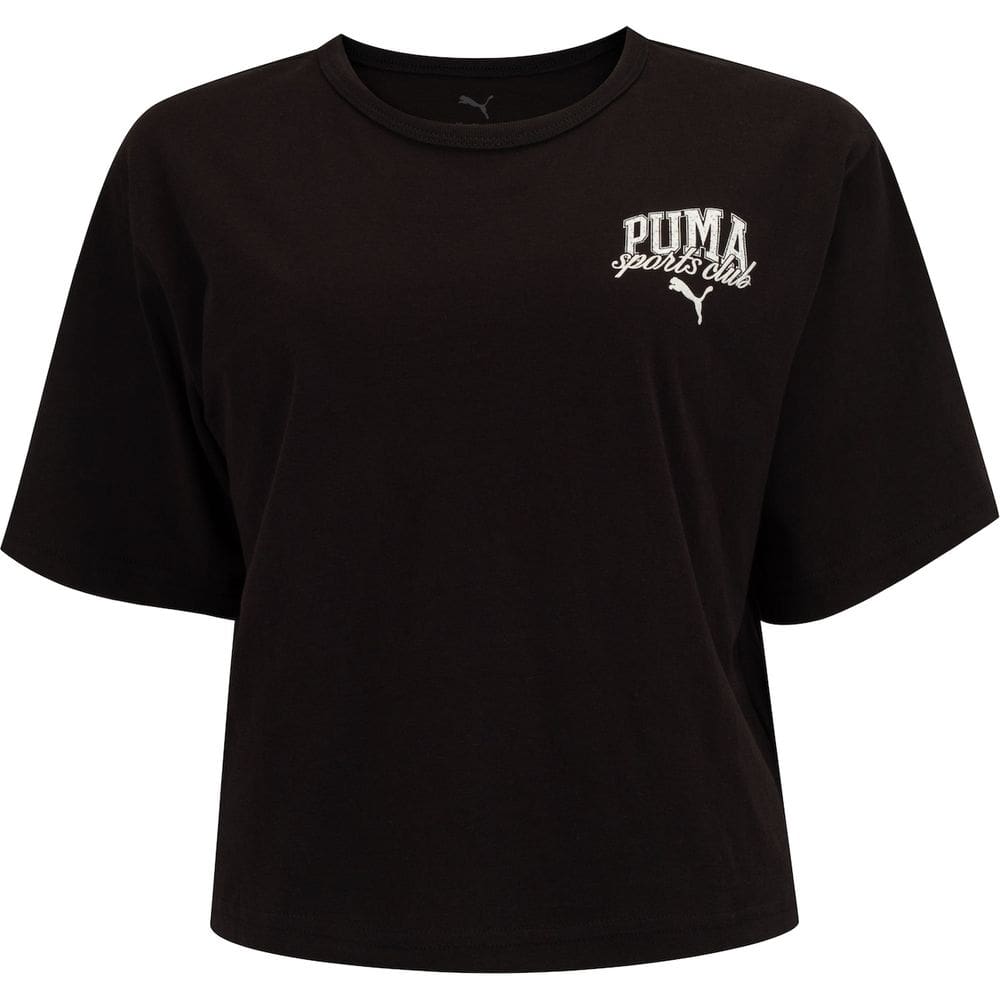 Blusa Cropped Feminina Puma Manga Curta Class Relaxed