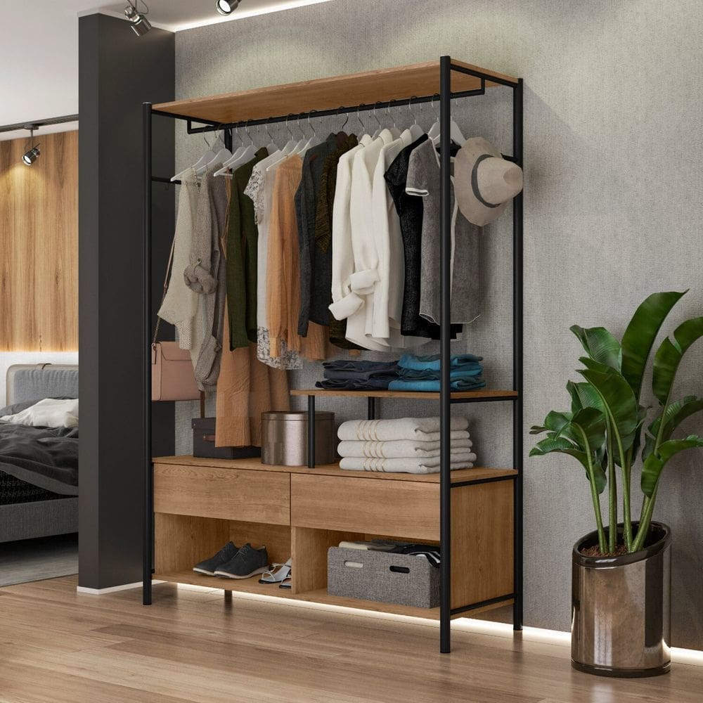 Guarda-roupa Closet em Mdp Barcelona Preto/Demolição