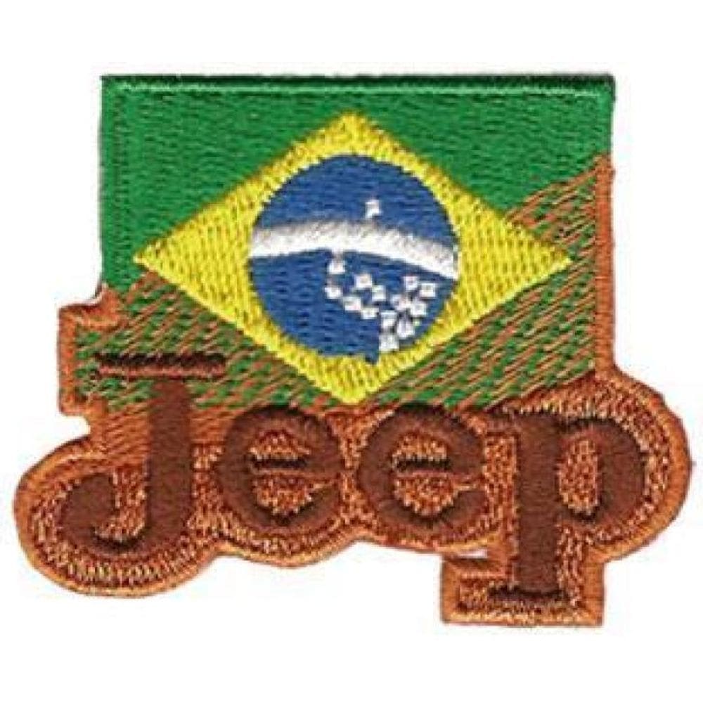 Patch Bordado Jeep Brasil Com Fecho De Contato