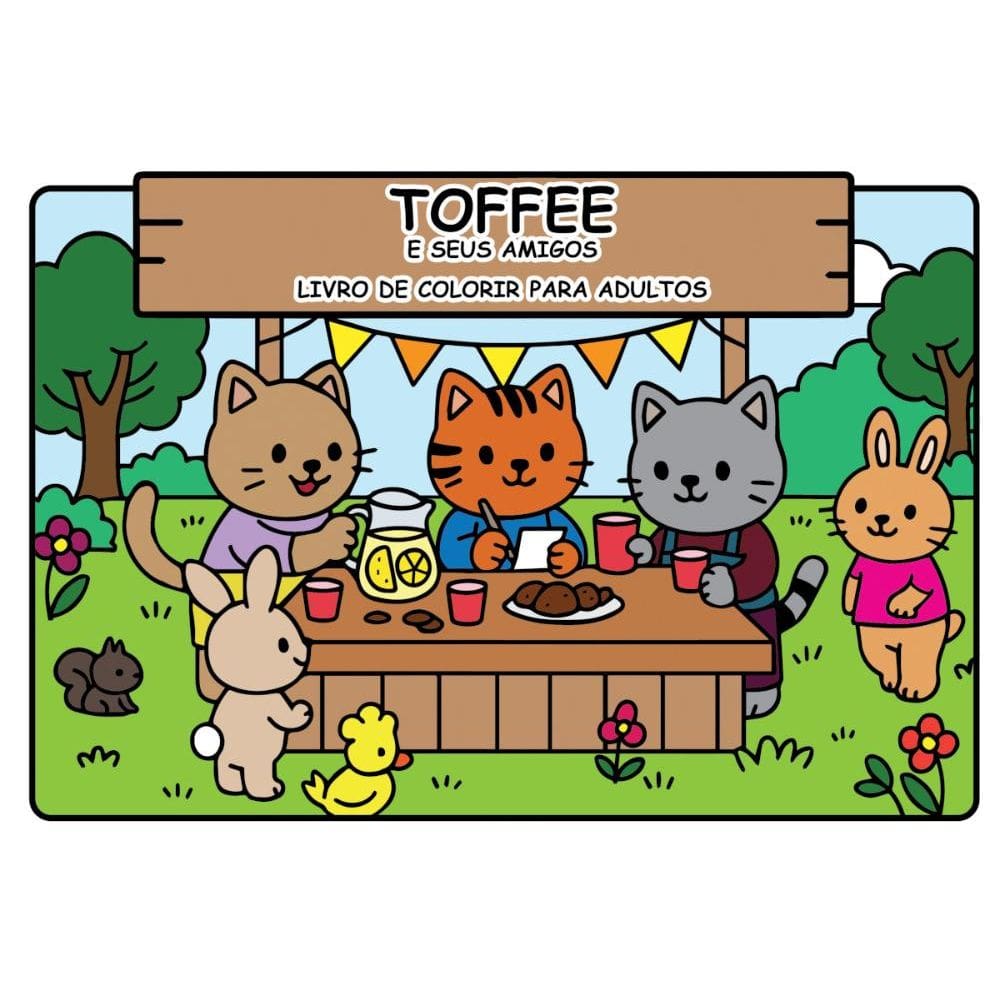 Toffee e seus amigos: Livro de colorir para audultos