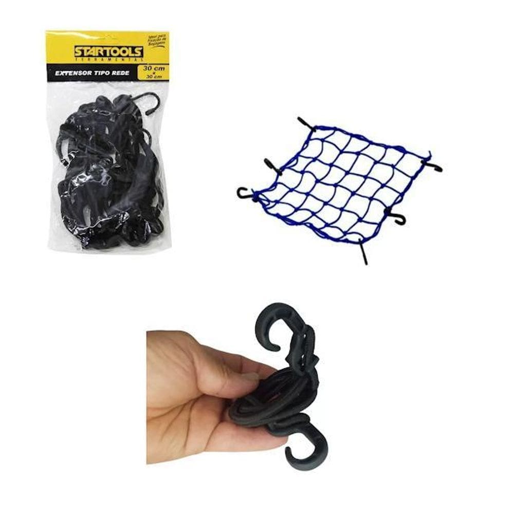 Rede Elástica Grande Moto Bike Bagageiro Aranha Redinha 30Cm