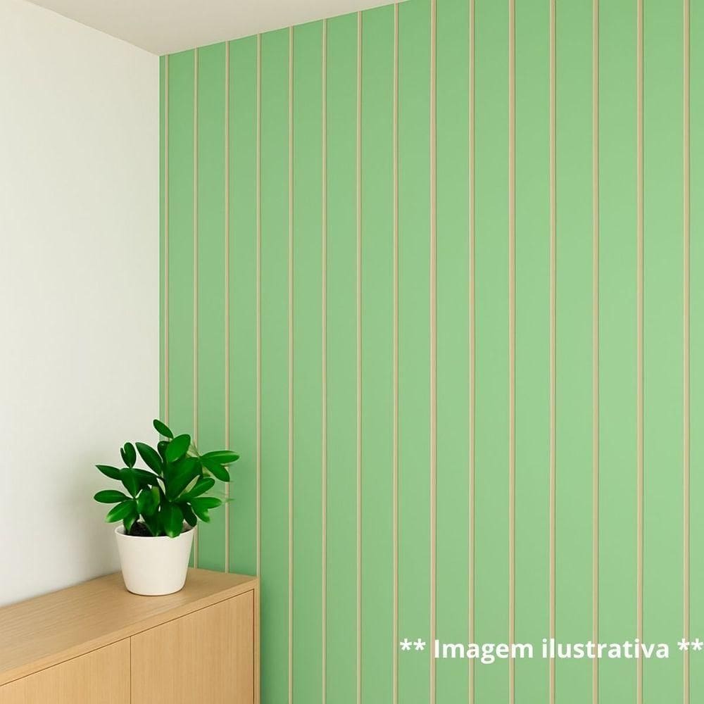 Painel Ripado Parede Versátil Kit 100 Placas Mdf 45 X 11 Cm Verde