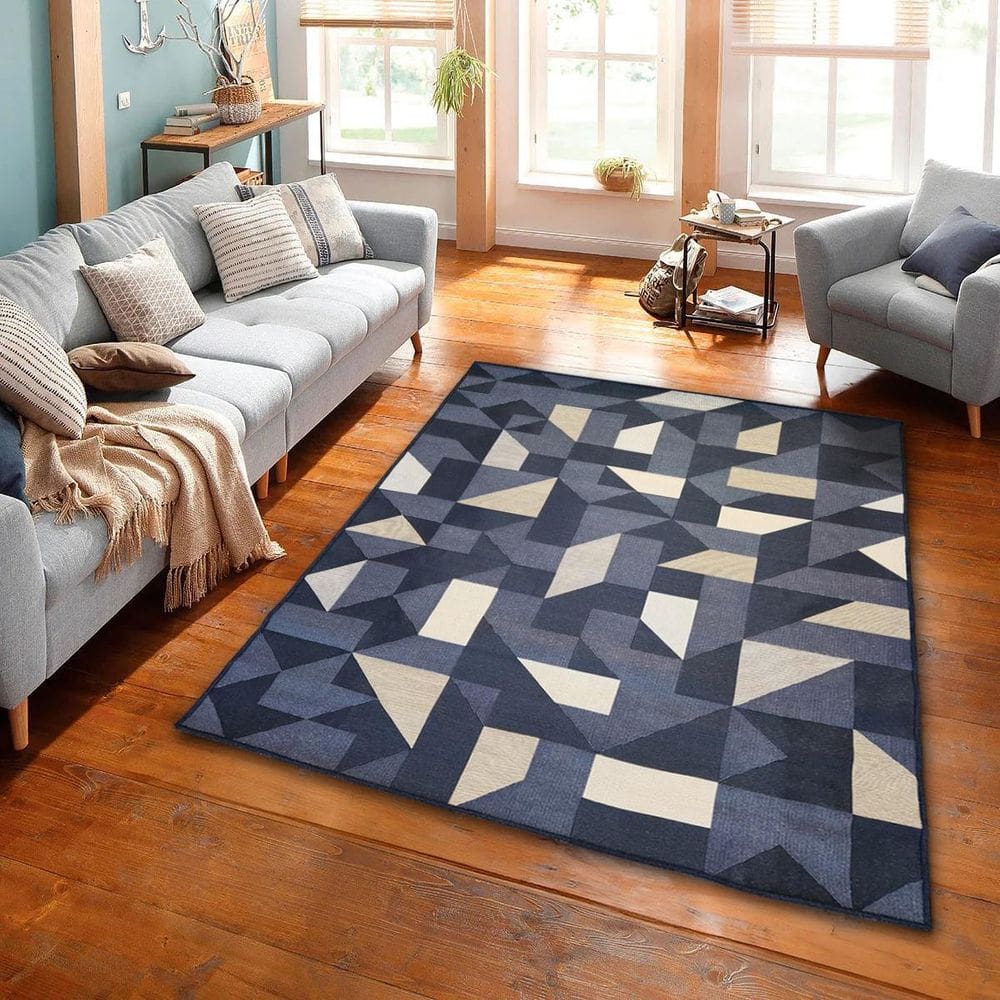 Tapete Sala Nobre 2,00X2,50 Antider. Domani Zicornia Azul