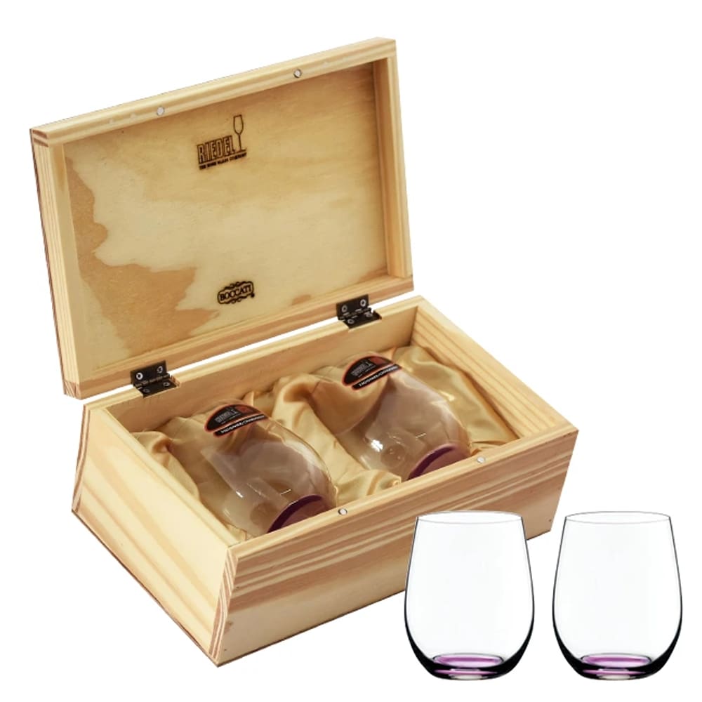 2 Copos Riedel O Viognier Chardonnay 320ml Caixa de Madeira