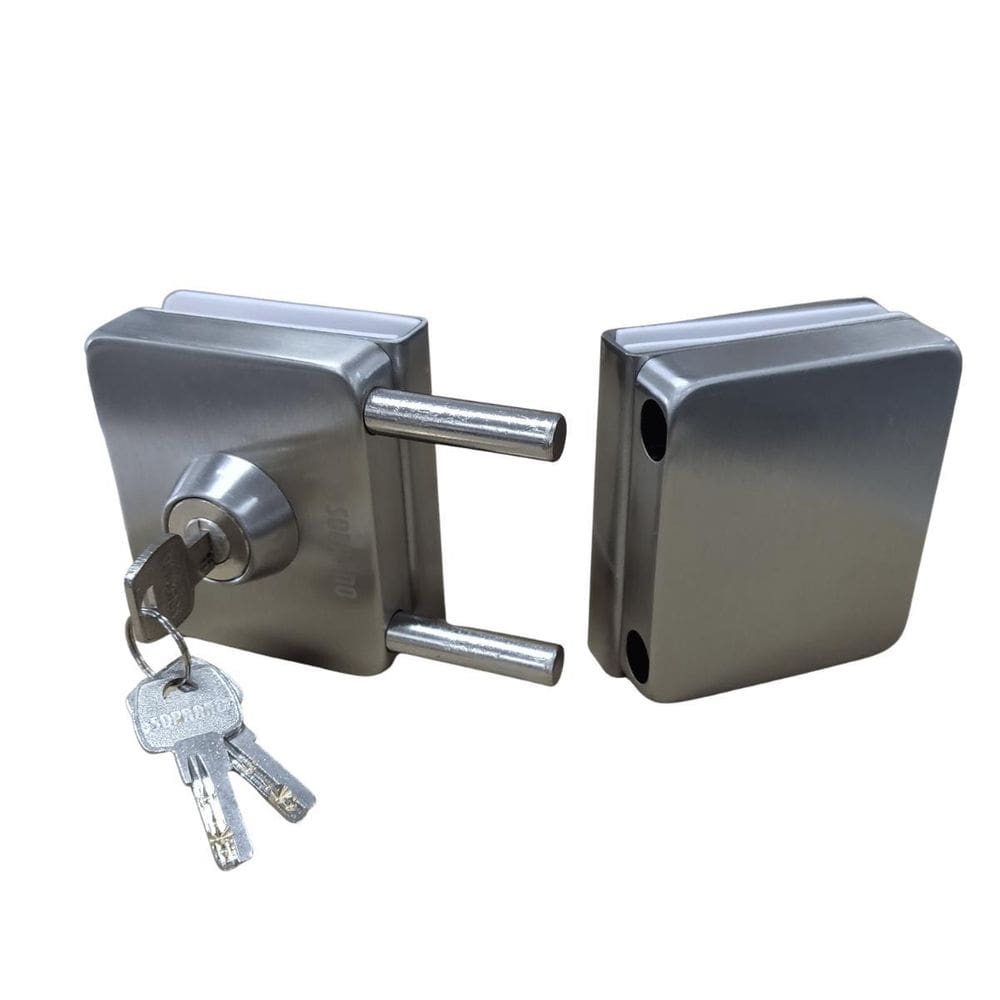 Fechadura de Pressão Vidro Pivotante VV 058 PK Inox Escovado