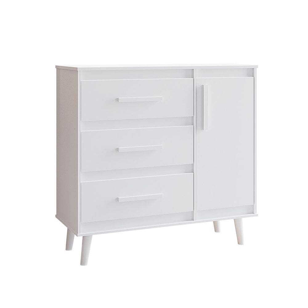 Cômoda Sapateira Pé Palito 1 Porta 3 Gavetas Lima