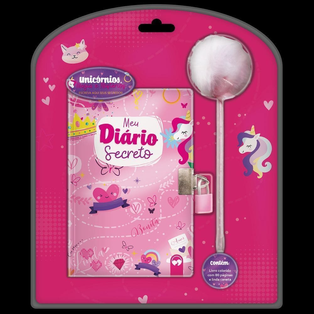 Livro Diário Pompom - Unicórnios