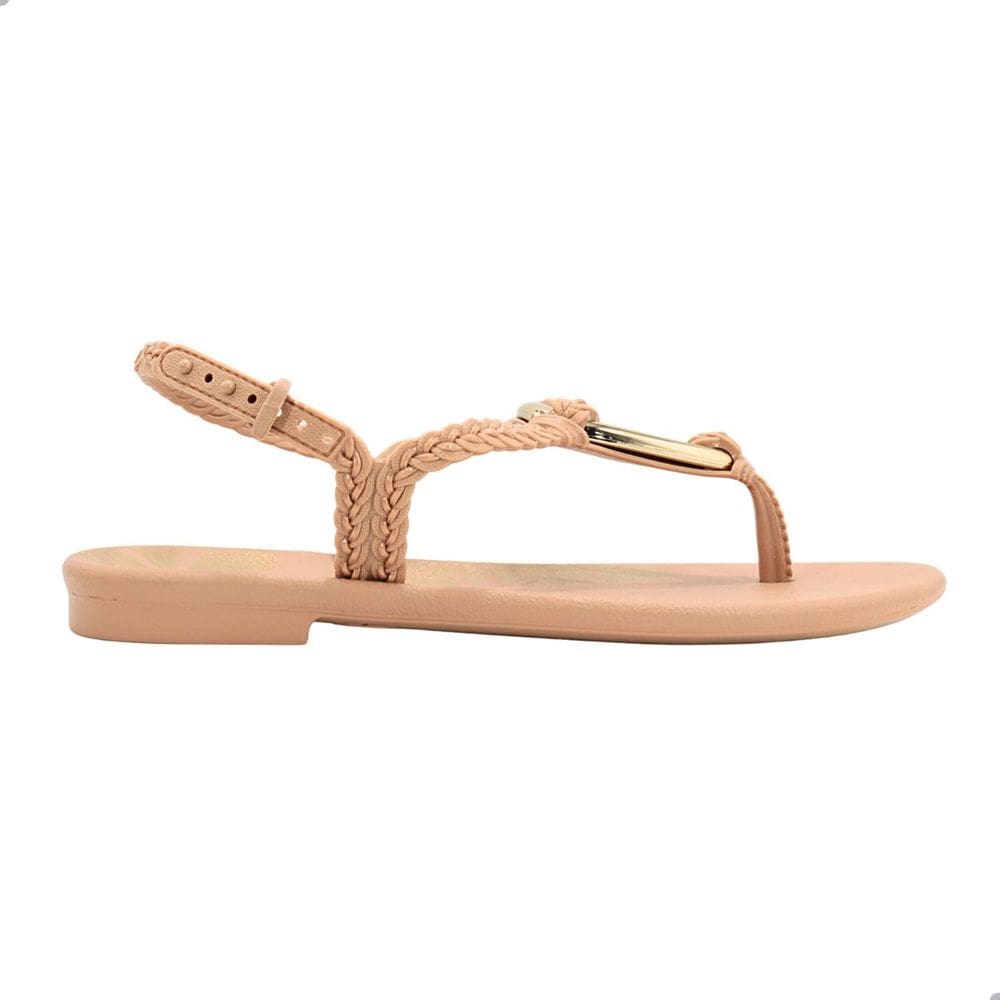 Sandália Rasteira Grendha Sublime Marrom Mocca