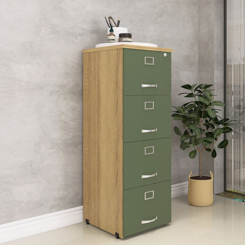 Arquivo Madeira 04 Gavetas Of04gp25 Samba/Salvia