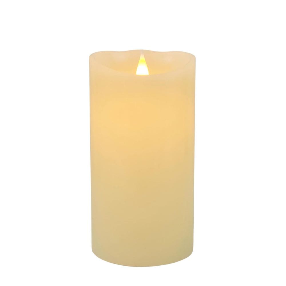 Vela De Led Cintilante Decorativa Redonda 17,5X9Cm Parafina