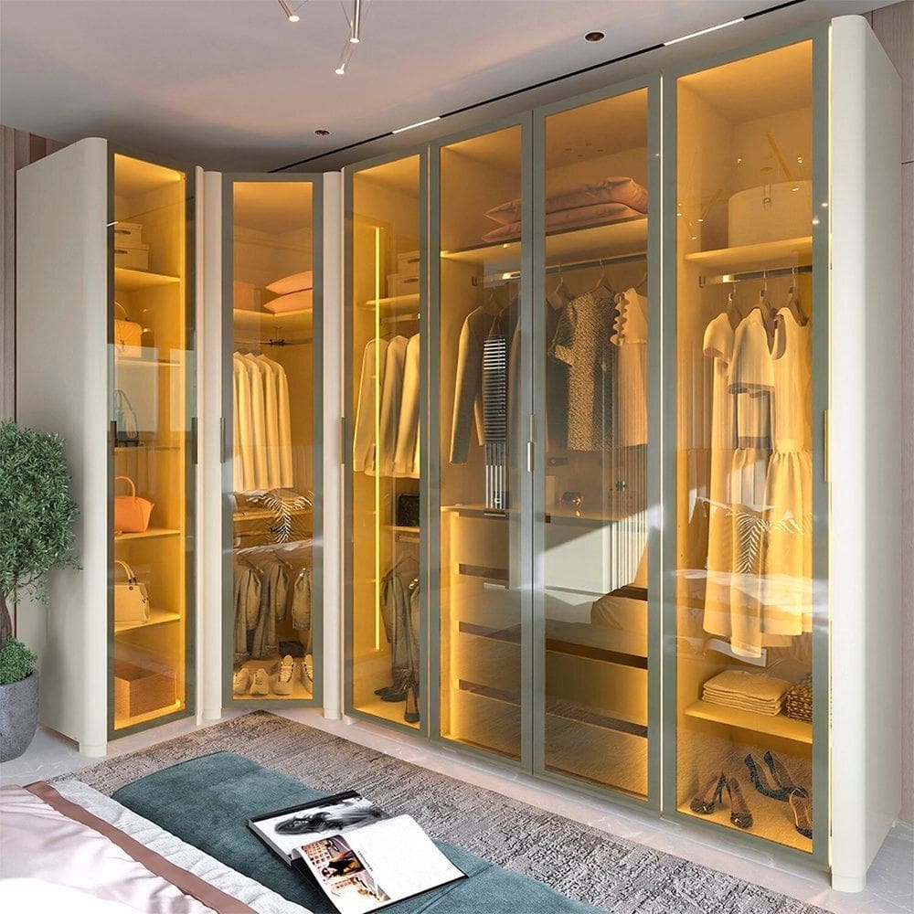Guarda-roupa Modulado com 6 Portas 260x240cm 100% Mdf Mod 002 Innova Off White