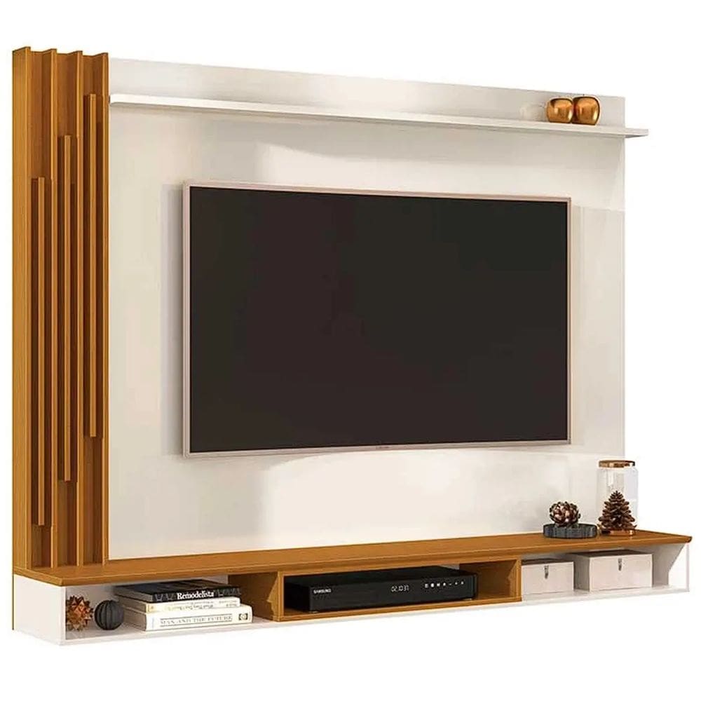 Painel Aston para TV até 55 Polegadas EDN Cor Off White Cedro