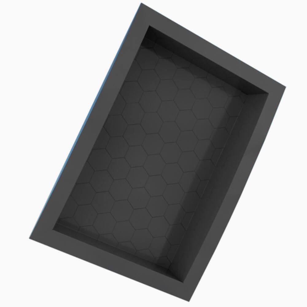 Nicho para Banheiro em Mármore Preto Sintético Texturizado 60x30cm - P99949 - COZIMAX