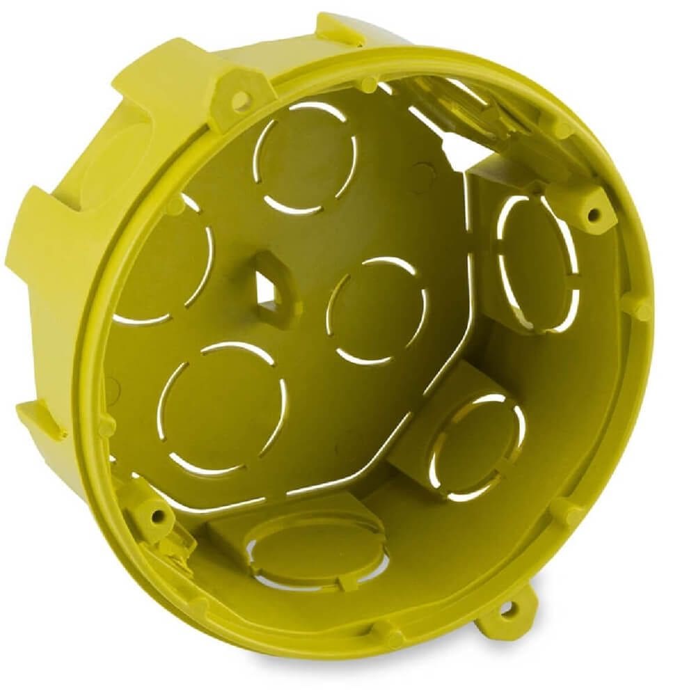 Caixa de Luz Redonda 4x4 Amarela - 600300003 - FORCELINE
