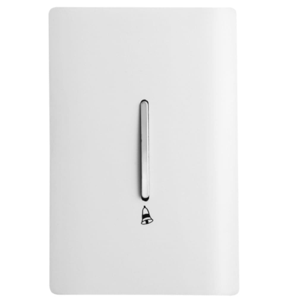 Pulsador para Campainha Vertical Cromada com Placa 4x2 Branca - DC-120017 - NOVARA