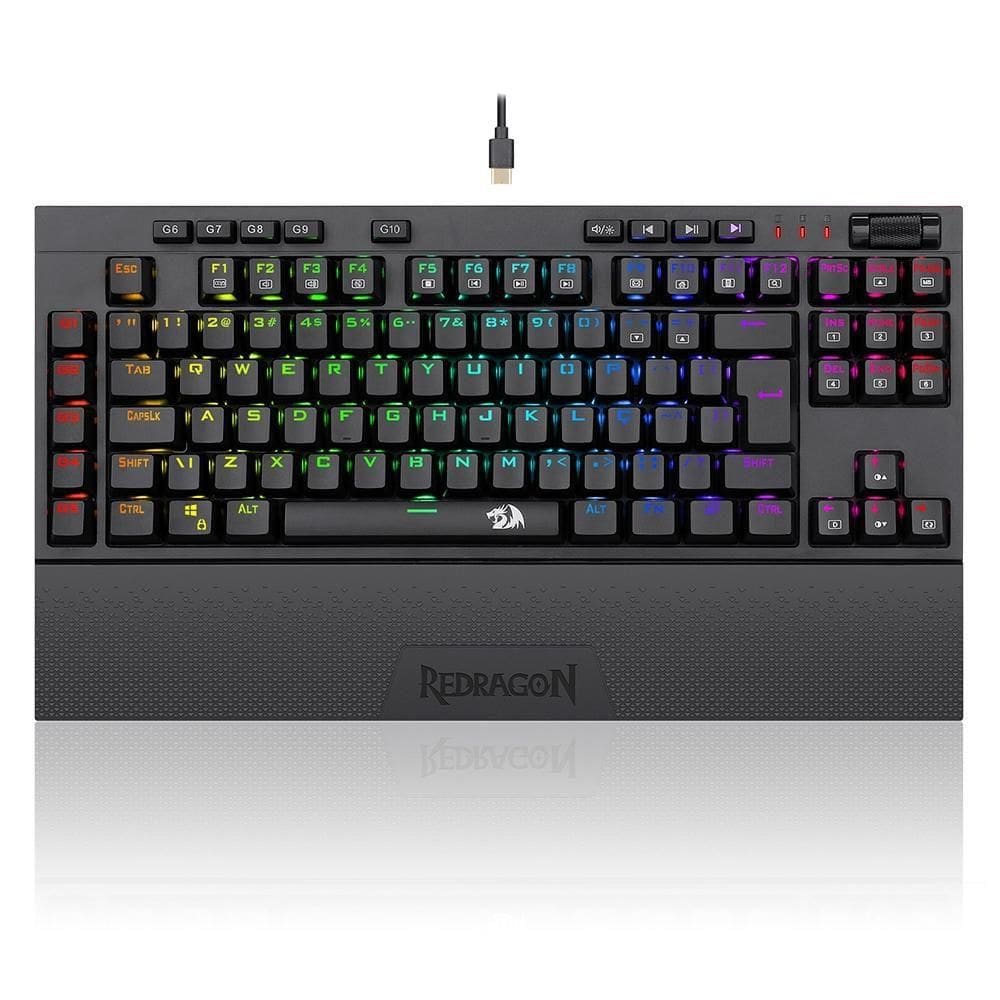 Teclado Gamer Redragon Vishnu K596 Switch Red RGB Sem Fio