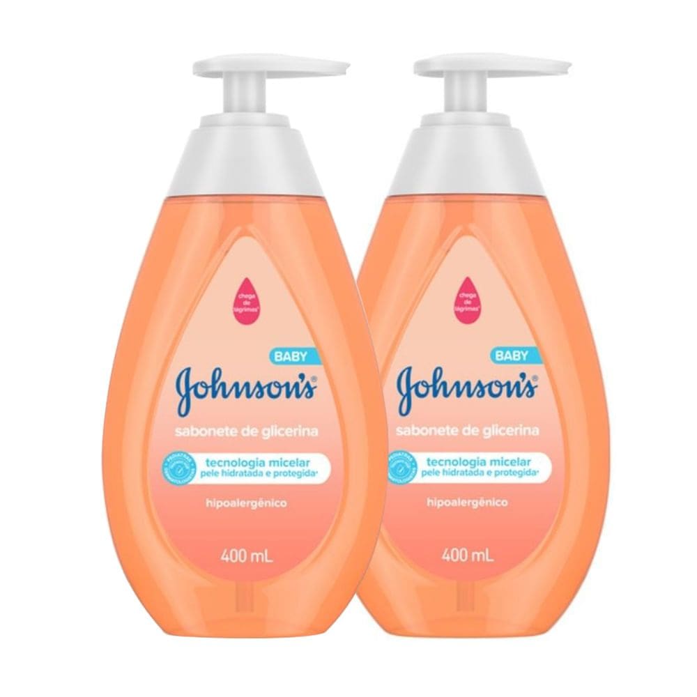 Kit 2 Sabonete Líquido de Glicerina Johnson`s Baby 400ml