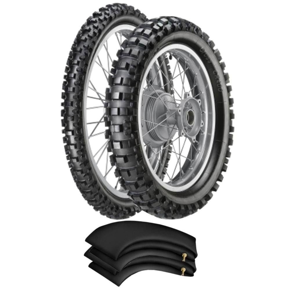 Kit Pneu Crf230 Ttr 230 120/100-18 + 80/100-21 Cr400 Vipal