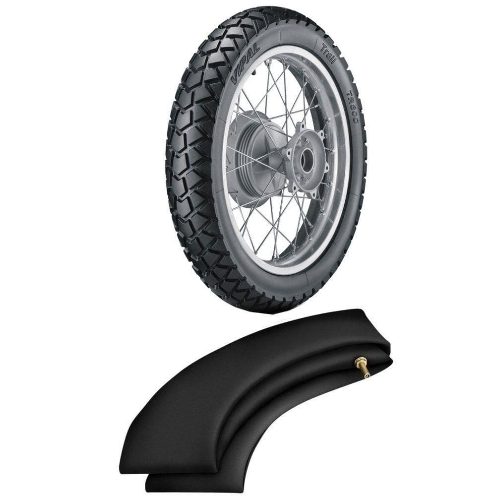 Kit Pneu Titan Cbx 150 Cg 150  Cg  Fan 90/90-18 Tr300 Tras Vipal
