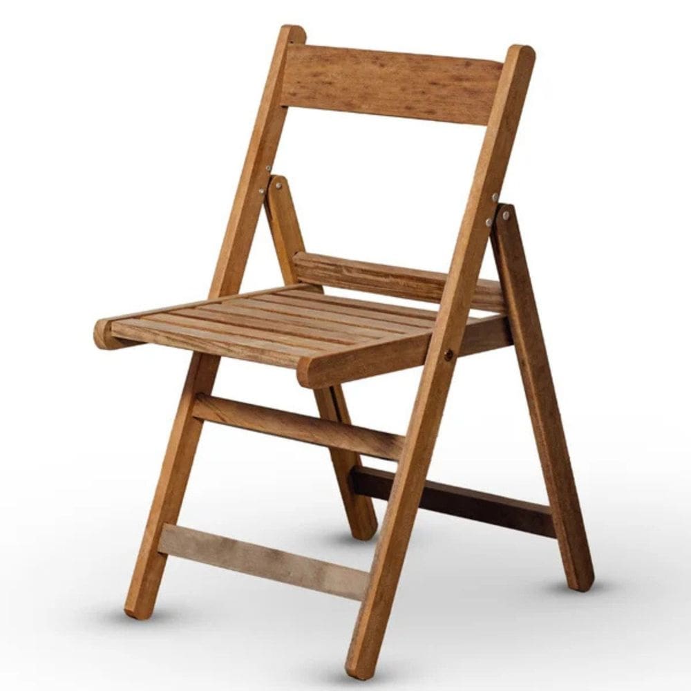 Cadeira Dobrável em Madeira Nobre Marrom