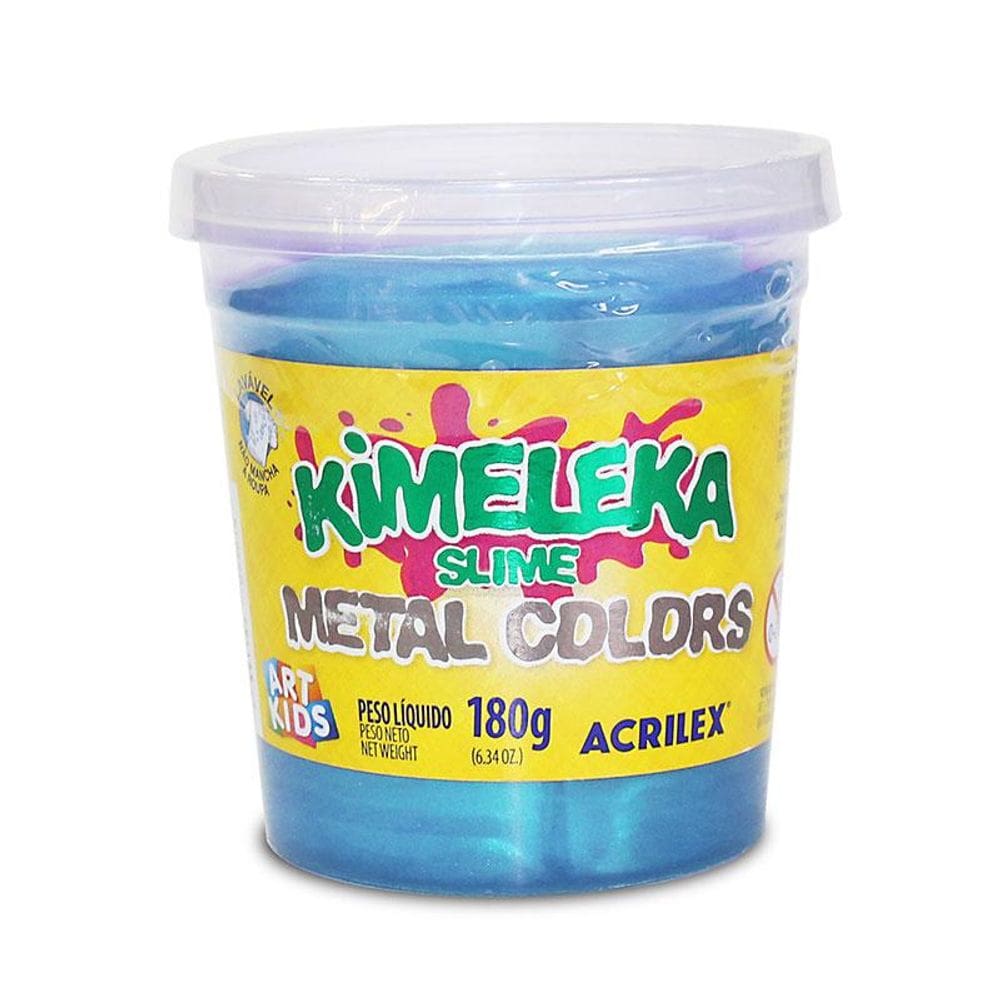 Kimeleka Slime Art Kids metálica 180g Azul 671 Acrilex
