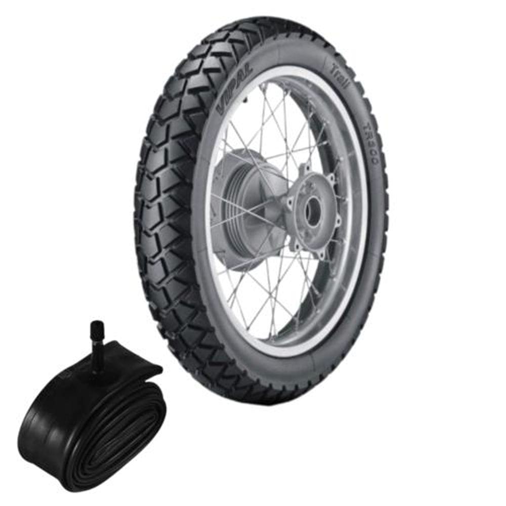 Kit Pneu Xtz 250 Lander 130/80-18 66s Tr300 Vipal + Câmara