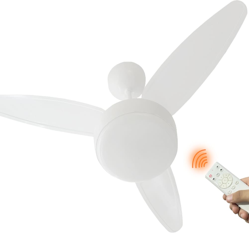 Ventilador De Teto Silent Inverter Bivolt Com Luminária Led 18w + Controle Remoto