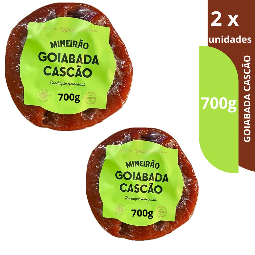Kit Goiabada Mineirão Cascão Doce - Embalado - 500g