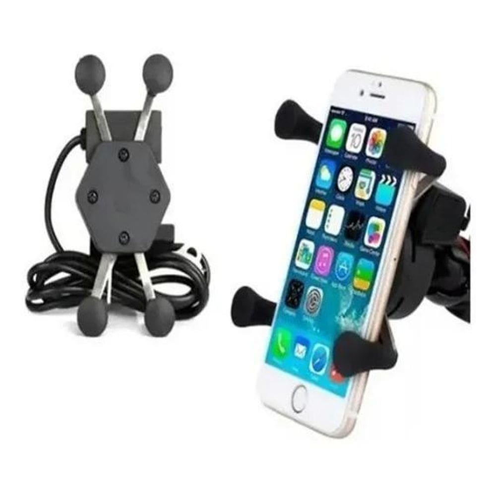 3X Suporte Garra Moto Smartphone Gps Retrovisor