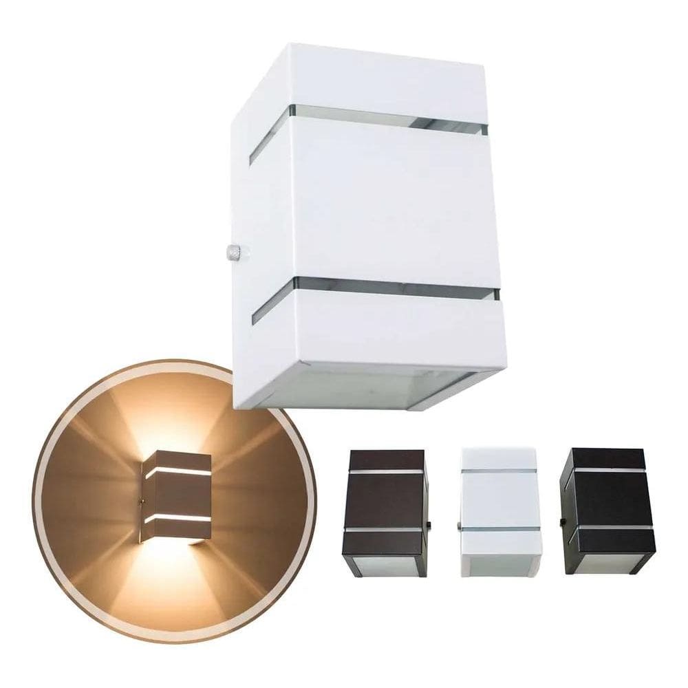 3X Arandela 2 Focos E Frisos Externa Parede Muro St327