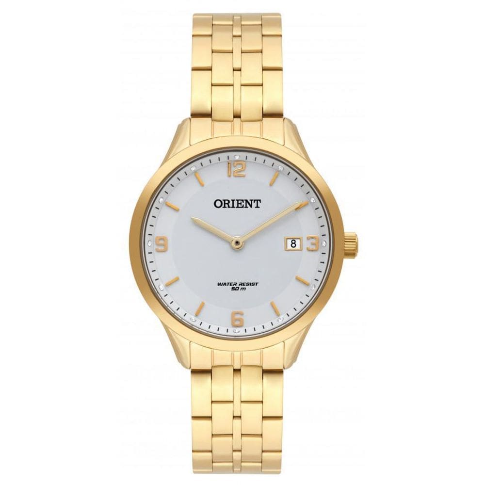 Relógio Feminino Orient Dourado - Aço, 36mm, Branco