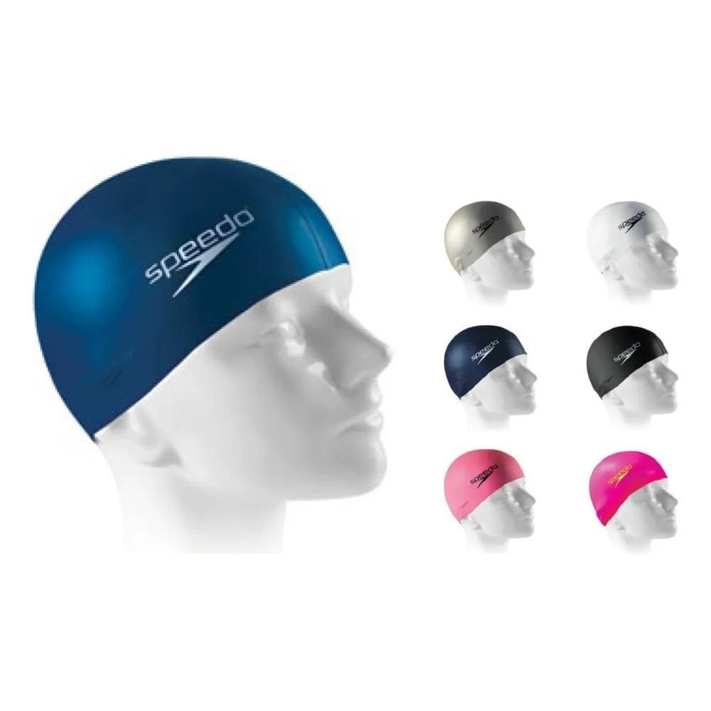 3X Touca Natação Speedo Flat Cap Silicone