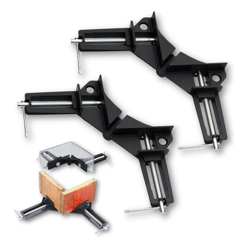 3X Kit 2 Grampo Canto Angular Aperto 90 Graus Esquadro Morsa