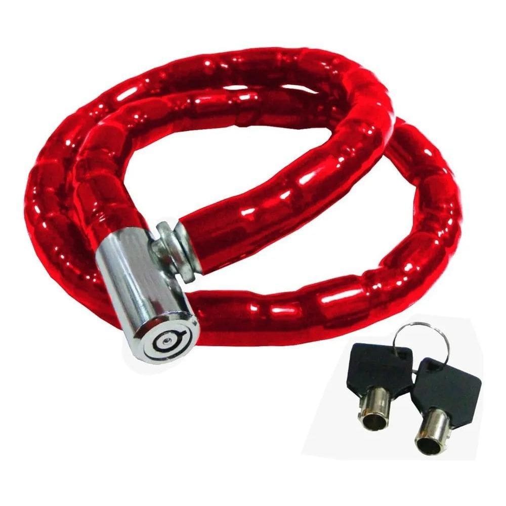 3X Corrente Cadeado Antifurto Bem Reforçada Moto/Bike/Estepe