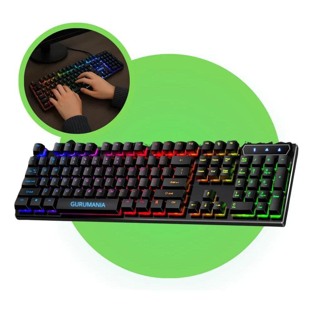 3X Teclado Gamer Semi Mecânico Rgb Led Iluminado Abnt2 Usb P