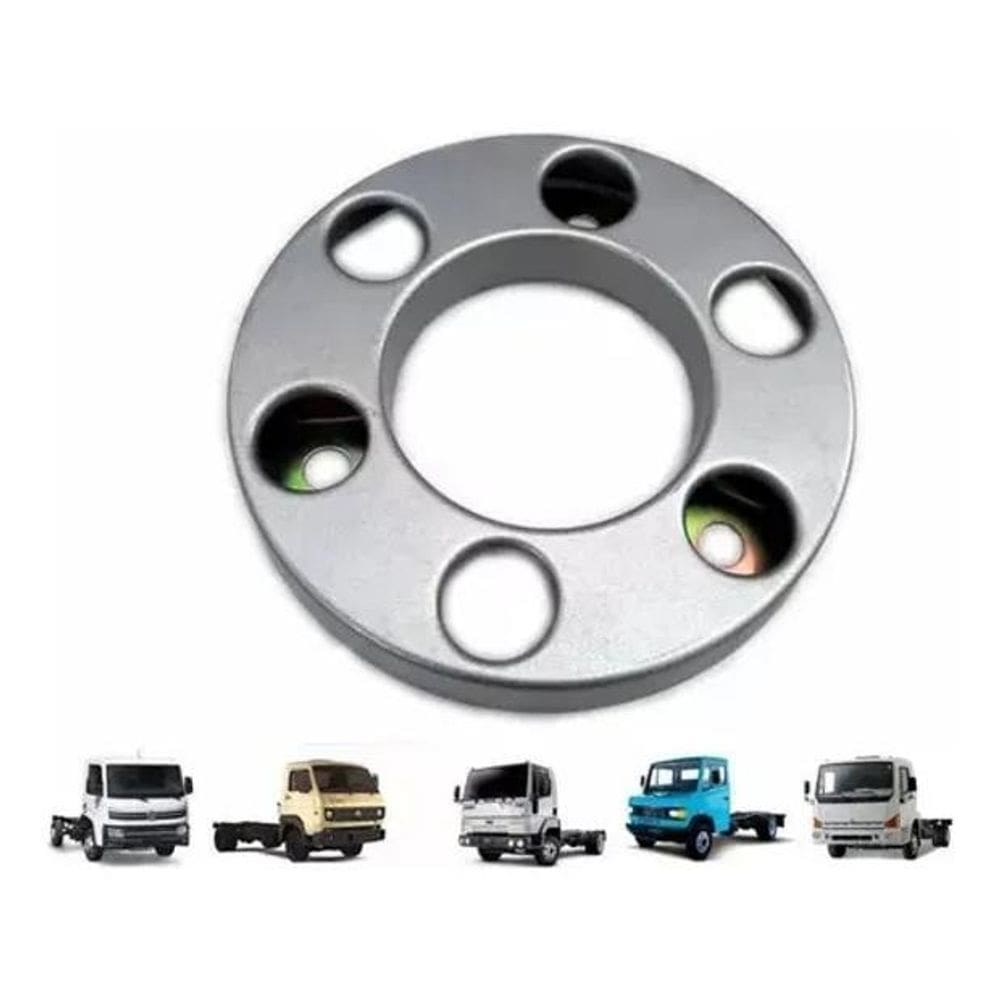 3X Calota 6 Furos Cinza Brilhante Caminhao Ford Volkswagen