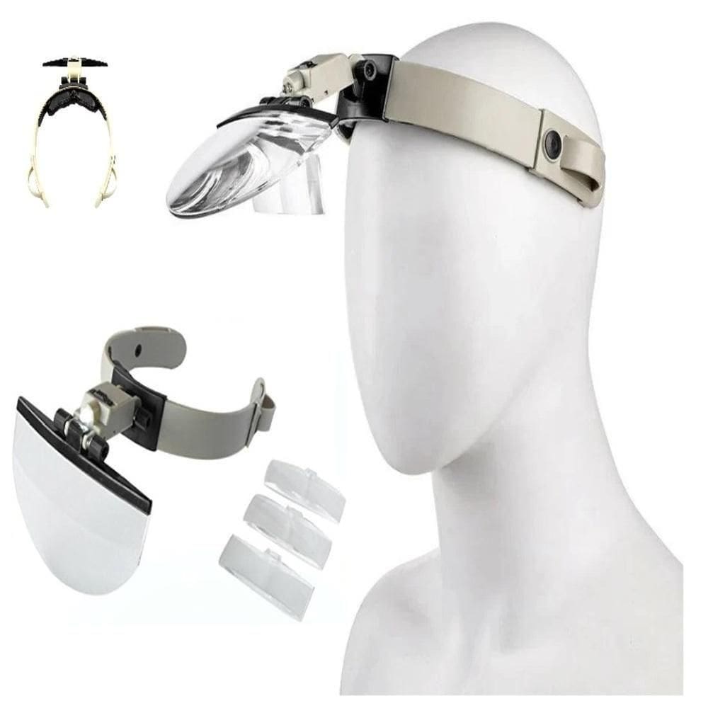 Oculos Lupa Livre Profissional Maos Led Lente Cabeca Aumento Estetica Reparo Joias Leitura Ourives