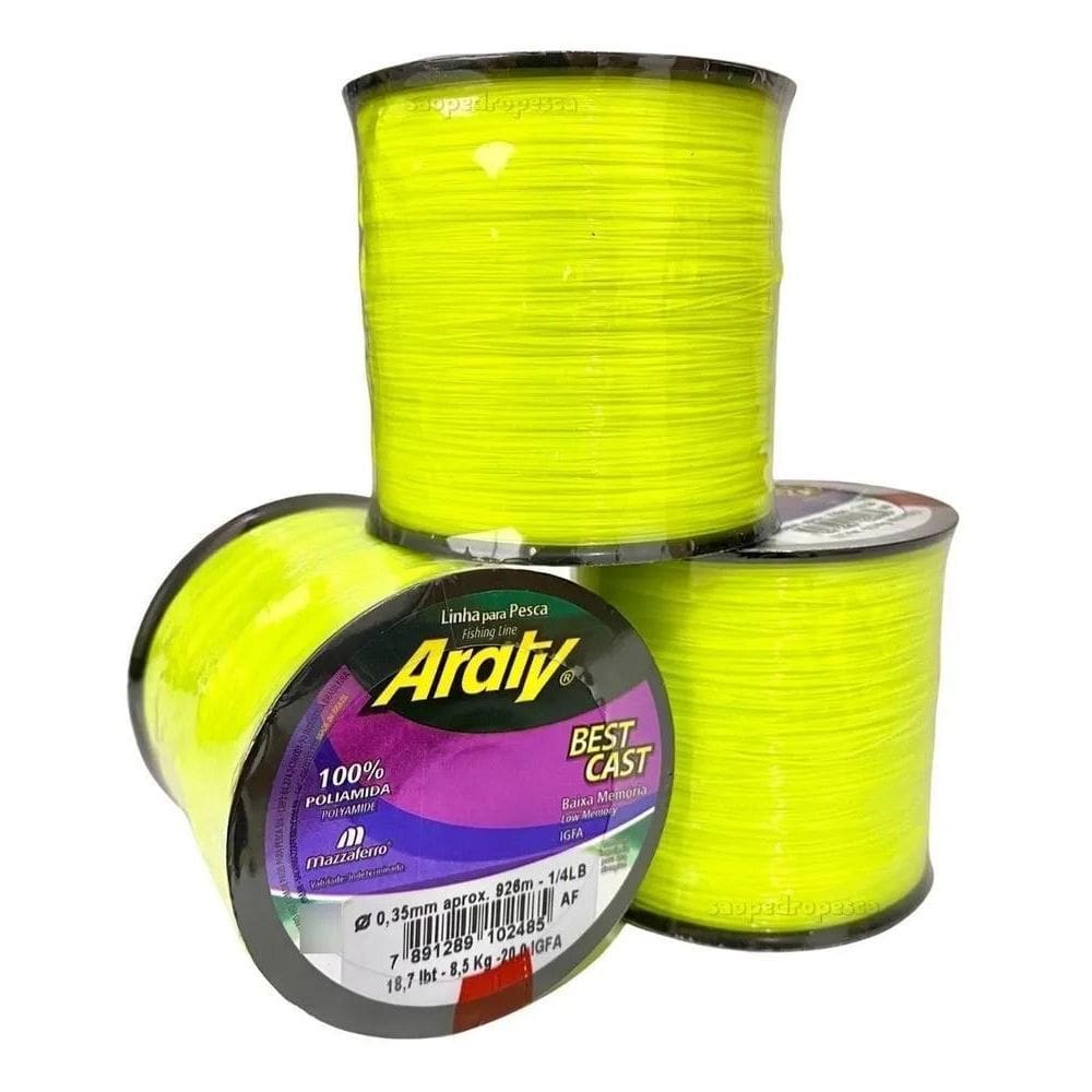 3X Linha Monofilamento Araty Best Cast - Escolha A Espessura